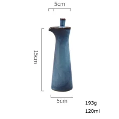 Elegance at the Table Küche & Esszimmer-Gewürztopf aus Keramik – eleganter Spender für Olivenöl, Sojasauce und Essig