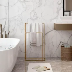 Serene Splash Badezimmer-Giorgia Towel Rack - Stylish Bath Organizer