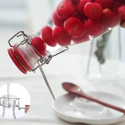 Tom Küche & Esszimmer-Glas-Aufbewahrungsflasche für Wein, Marmelade, Honig und mehr – eleganter, vielseitiger Behälter