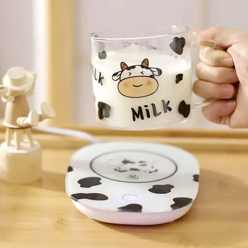 Plates u0026 More Küche & Esszimmer-Glasbecher mit Kuhmuster und Löffeldeckel – 135 oz Trinkgeschirr für Schlafsäle