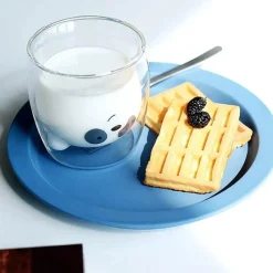 Feast u0026 Flair Küche & Esszimmer-Glasbecher mit Pandabär-Motiv – doppelwandiger, hitzebeständiger Becher für Bier und Saft