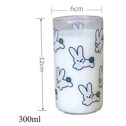 Plates u0026 More Küche & Esszimmer-Glasbecher-Set mit muster – Frühstücksbecher mit Milch und Hafer