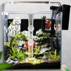 Furry Haven Haustierzubehör|Tierfütterung-Glas-Futterrohr für Aquarienfische – transparentes Fütterungsgerät