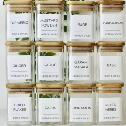 Plates u0026 More Küche & Esszimmer-Glasgefäß mit Bambusdeckel – Vorratsbehälter für Tee und Kaffee