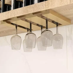 Space Savvy Küche & Esszimmer-Glas-Organizer unter dem Schrank – Aufbewahrungslösung für die Küche