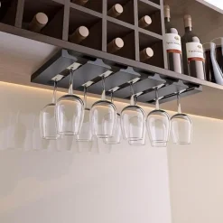 Space Savvy Küche & Esszimmer-Glas-Organizer unter dem Schrank – Aufbewahrungslösung für die Küche