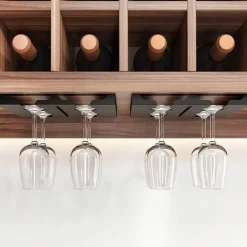 Space Savvy Küche & Esszimmer-Glas-Organizer unter dem Schrank – Aufbewahrungslösung für die Küche