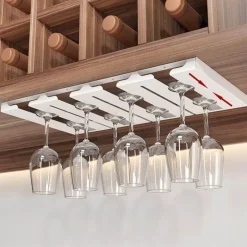 Space Savvy Küche & Esszimmer-Glas-Organizer unter dem Schrank – Aufbewahrungslösung für die Küche