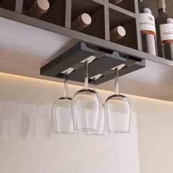 Space Savvy Küche & Esszimmer-Glas-Organizer unter dem Schrank – Aufbewahrungslösung für die Küche