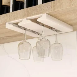 Space Savvy Küche & Esszimmer-Glas-Organizer unter dem Schrank – Aufbewahrungslösung für die Küche