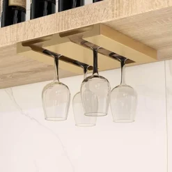 Space Savvy Küche & Esszimmer-Glas-Organizer unter dem Schrank – Aufbewahrungslösung für die Küche