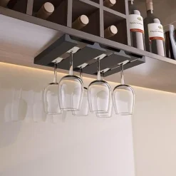 Space Savvy Küche & Esszimmer-Glas-Organizer unter dem Schrank – Aufbewahrungslösung für die Küche