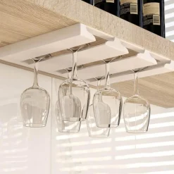 Space Savvy Küche & Esszimmer-Glas-Organizer unter dem Schrank – Aufbewahrungslösung für die Küche