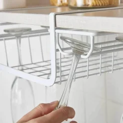 Space Savvy Küche & Esszimmer-Glasregal unter dem Schrank – Aufbewahrungsorganizer für die Küche