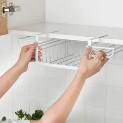 Space Savvy Küche & Esszimmer-Glasregal unter dem Schrank – Aufbewahrungsorganizer für die Küche