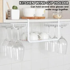 Space Savvy Küche & Esszimmer-Glasregal unter dem Schrank – Aufbewahrungsorganizer für die Küche