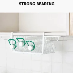 Space Savvy Küche & Esszimmer-Glasregal unter dem Schrank – Aufbewahrungsorganizer für die Küche