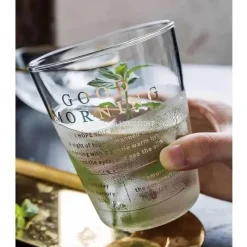 Plates u0026 More Küche & Esszimmer-Glastasse mit goldener Beschriftung – ideal für Kaffee, Milch, Saft, Tee