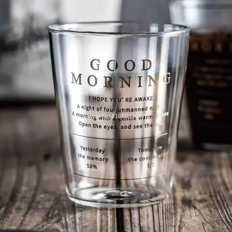 Plates u0026 More Küche & Esszimmer-Glastasse mit goldener Beschriftung – ideal für Kaffee, Milch, Saft, Tee