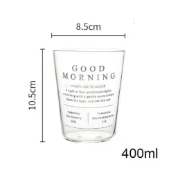 Plates u0026 More Küche & Esszimmer-Glastasse mit goldener Beschriftung – ideal für Kaffee, Milch, Saft, Tee