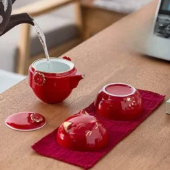 The Decor Haven Küche & Esszimmer-Glückskatze-Teeservice aus Keramik – das perfekte Geschenk für Katzenliebhaber