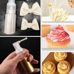 Tom Küche & Esszimmer-Glitzerspray zum Dekorieren von Kuchen – tragbares essbares Glitzerwerkzeug