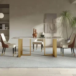 The Lounge Loft Möbel-Gold Grandeur Esstisch – Elegantes Design