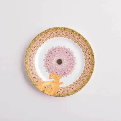 Feast u0026 Flair Küche & Esszimmer-Golden Flower Geschirrset aus Bone China – Elegantes Essgeschirr