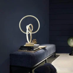 Comfort u0026 Style Beleuchtung-Golden LED Spiral Lamp - Modern Accent Lighting