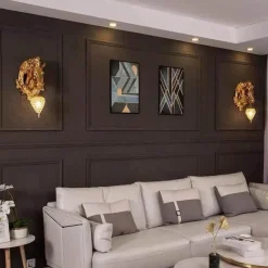 Timeless Touch Beleuchtung-Goldene Pferde-Wandlampe – Künstlerisches Reiterdekor