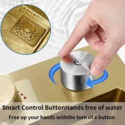 Space Savvy Küche & Esszimmer-Goldene Wasserfall-Küchenspüle – Multifunktionales Design