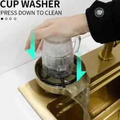 Space Savvy Küche & Esszimmer-Goldene Wasserfall-Küchenspüle – Multifunktionales Design