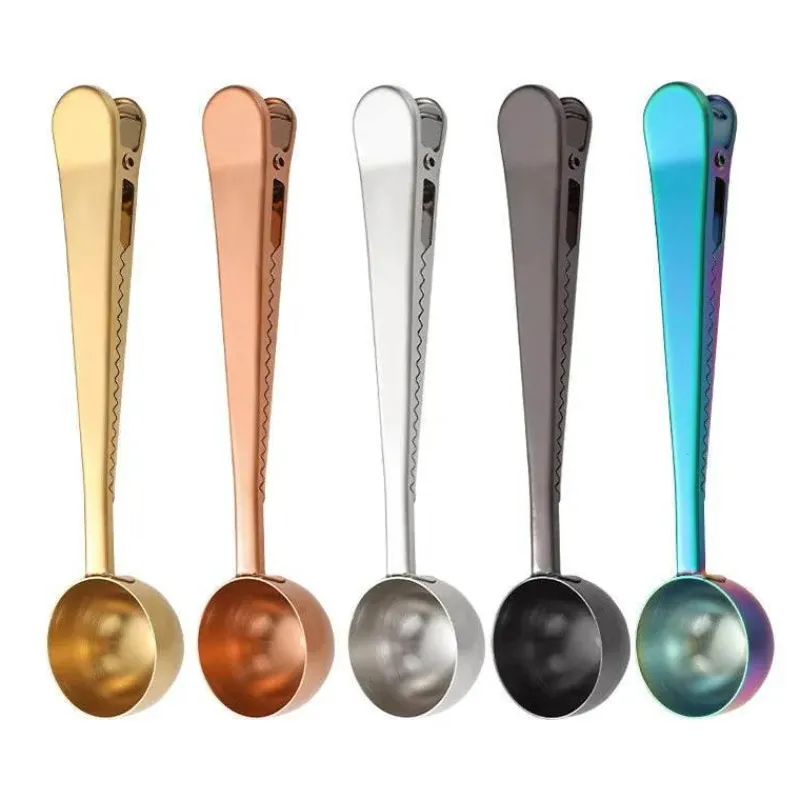 Tom Küche & Esszimmer-Goldfarbener Kaffeelöffelclip aus Edelstahl – Küchenzubehör