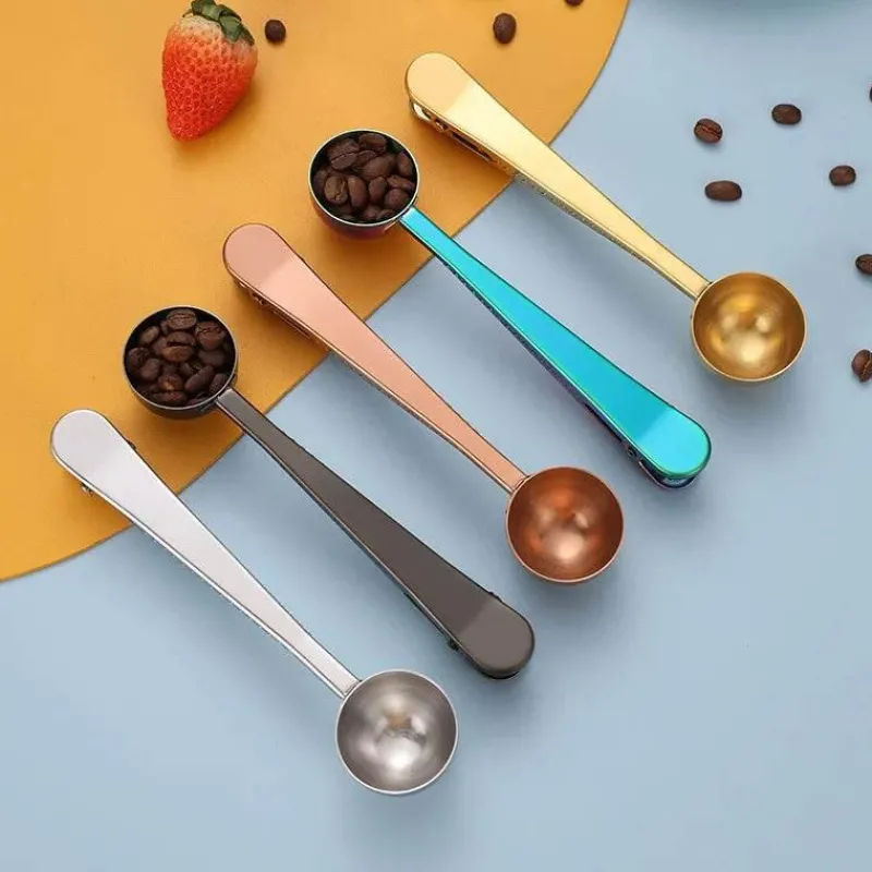 Tom Küche & Esszimmer-Goldfarbener Kaffeelöffelclip aus Edelstahl – Küchenzubehör