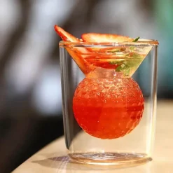 Plates u0026 More Küche & Esszimmer-Golfballbecher aus Borosilikatglas – Doppelbecher aus dickem Glas