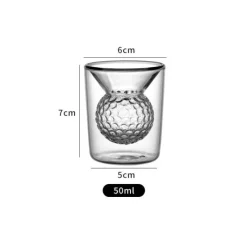 Plates u0026 More Küche & Esszimmer-Golfballbecher aus Borosilikatglas – Doppelbecher aus dickem Glas