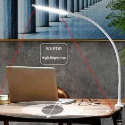 Comfort u0026 Style Beleuchtung-Gooseneck Clip-On Desk Lamp - Dimmable Adjustable Task Light