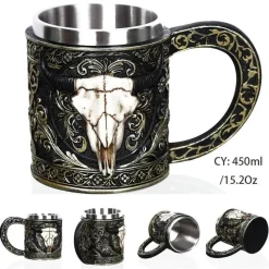 Plates u0026 More Küche & Esszimmer-Gothic Drachenritter Totenkopf Bierkrug - Halloween Weihnachtskrug