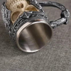 Plates u0026 More Küche & Esszimmer-Gothic Drachenritter Totenkopf Bierkrug - Halloween Weihnachtskrug