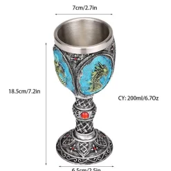 Feast u0026 Flair Küche & Esszimmer-Gothic Dragon King Edelstahlkelch - 200 ml Weinglas