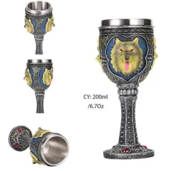 Feast u0026 Flair Küche & Esszimmer-Gotischer Totenkopfkelch – Einzigartiges Weinglas aus Edelstahl für Partys