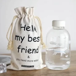 Feast u0026 Flair Küche & Esszimmer-Gradient Sky 600ml Glaswasserflasche - Stilvolles Sport-Trinkgeschirr