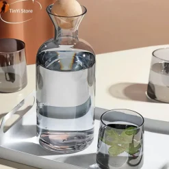 Plates u0026 More Küche & Esszimmer-Grauer Bernsteinglaskrug - Hitzebeständige Teekanne Saftkrug mit Griff