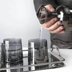 Plates u0026 More Küche & Esszimmer-Grauer Bernsteinglaskrug - Hitzebeständige Teekanne Saftkrug mit Griff