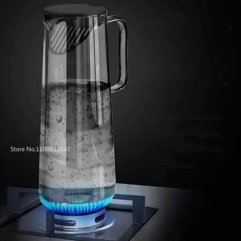 Plates u0026 More Küche & Esszimmer-Grauer Glaskrug - Saft- und Teekrug mit großem Fassungsvermögen