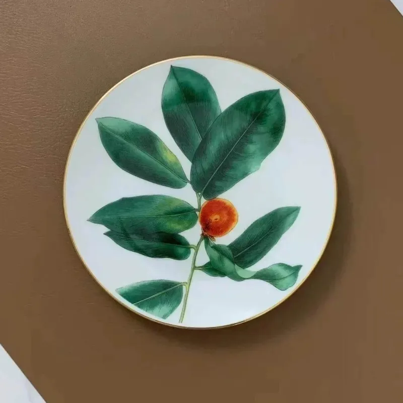 Feast u0026 Flair Küche & Esszimmer-Green Leaf Geschirrset - Teller Schüsseln Teegeschirr