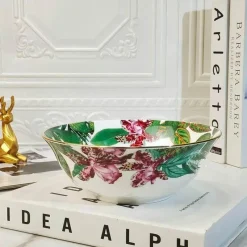 Feast u0026 Flair Küche & Esszimmer-Green Leaf Geschirrset - Teller Schüsseln Teegeschirr