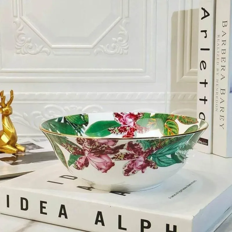 Feast u0026 Flair Küche & Esszimmer-Green Leaf Geschirrset - Teller Schüsseln Teegeschirr