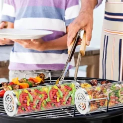 Tom Küche & Esszimmer-Grillkorb für Fisch und Gemüse – Unverzichtbares Grillwerkzeug für perfektes Grillen