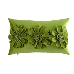 Pillow Haven Bettzeug-Grünes Blumensofakissen Kissenbezug - Home Decor Quadratisches Kissen